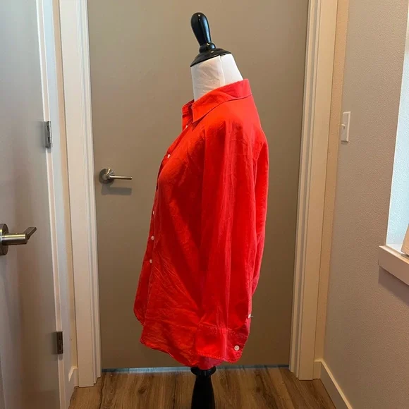 Red silk blouse - Picture 4 of 7